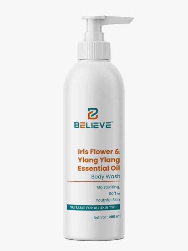 BELIEVE Iris Flower and Ylang Ylang Essential Oil Body Wash